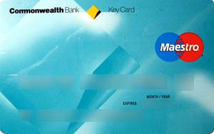 Commonwealth Bank（コモンウェルス銀行）のキャッシュカード（表）